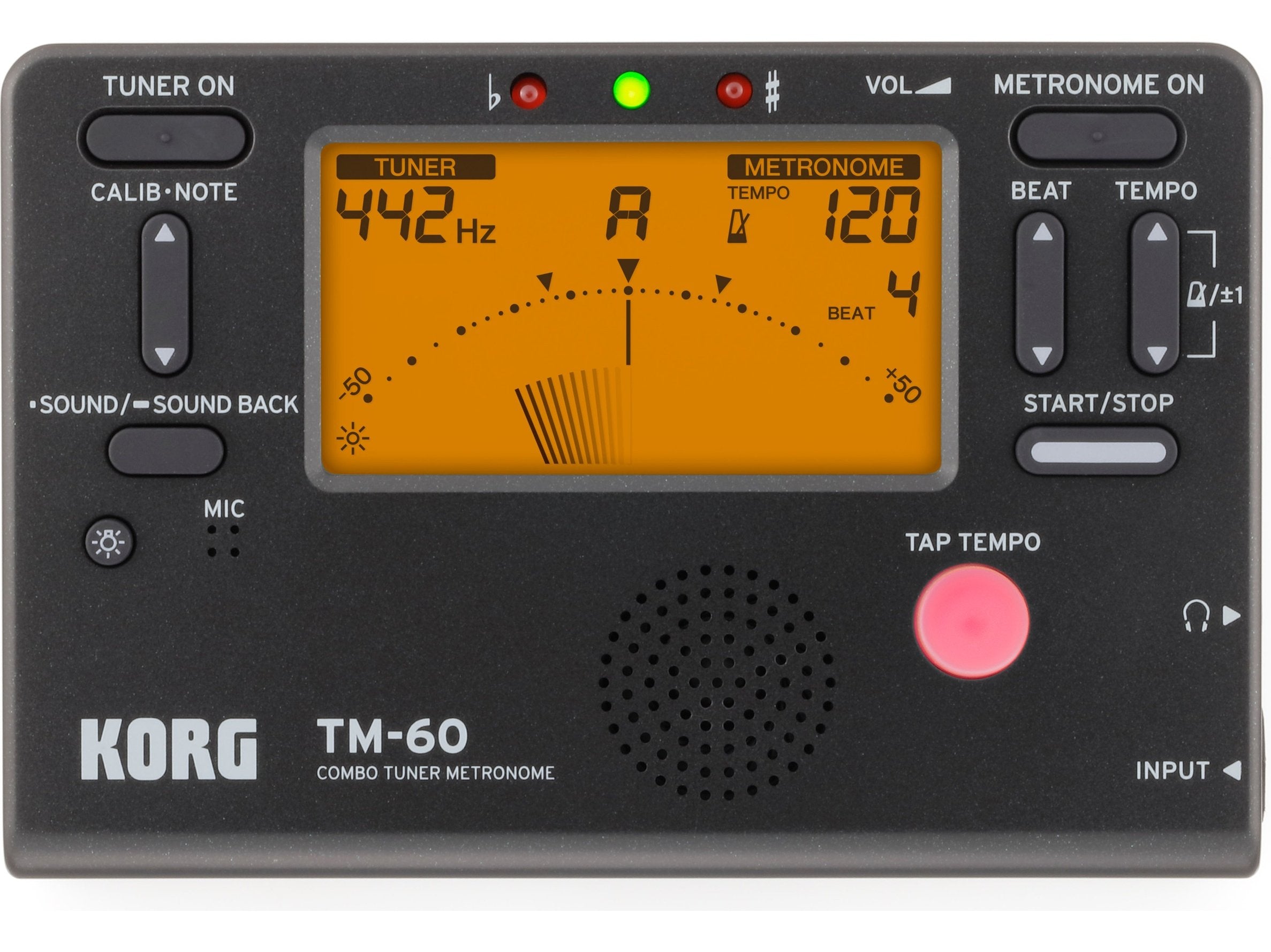 Korg TM-60 Combo Tuner Metronome - Black 1